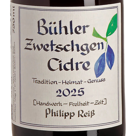 Philipp Reiß Bühler Frühzwetschge Cidre 2025 label