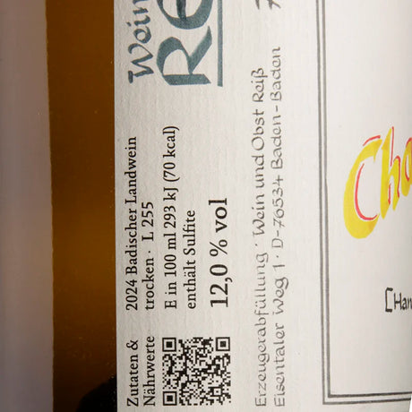 Philipp Reiß Chardonnay 2024 Back