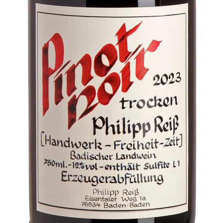 Philipp Reiß Pinot Noir 2023 Label