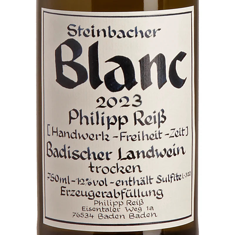 Philipp Reiß Steinbacher Blanc 2023 Label