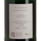 Weingut Schuh Pinot Blanc Sekt Sachsen Brut Nature 2023 Back