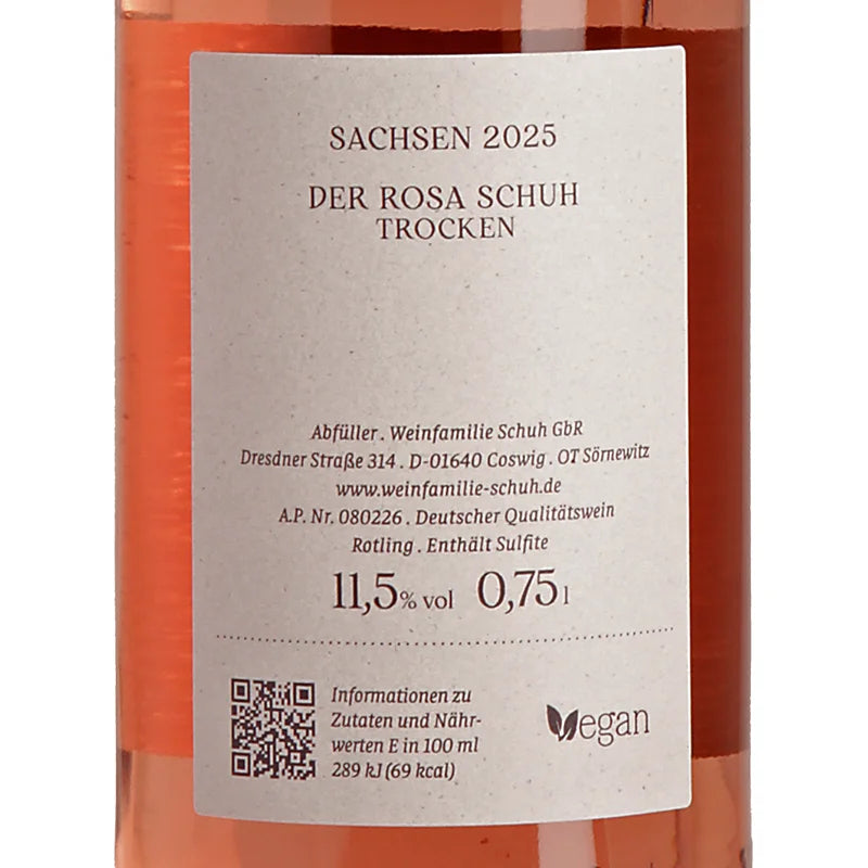 Weingut Schuh Der Rosa Schuh Sachsen trocken 2025 Back