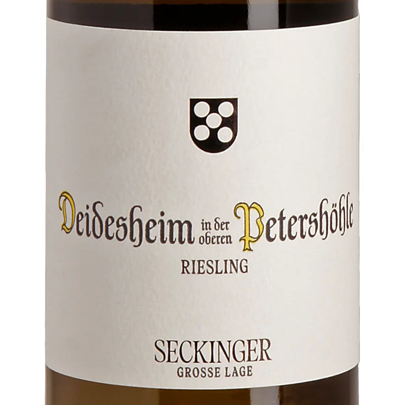 Seckinger DEIDESHEIM PETERSHÖHLE Riesling Große Lage trocken 2024 label