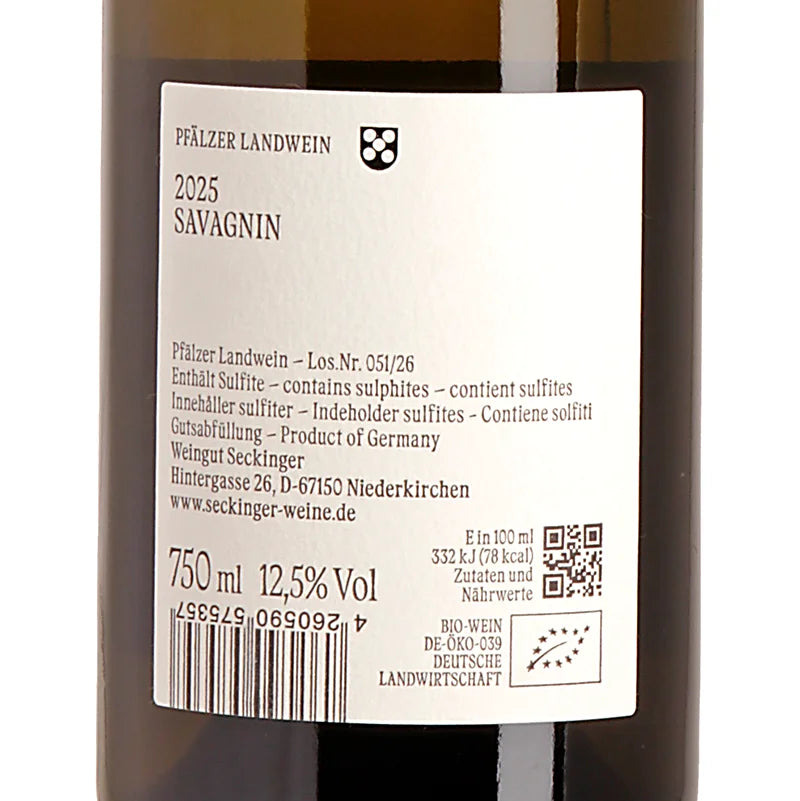 Seckinger Ente Savagnin trocken 2025 Back