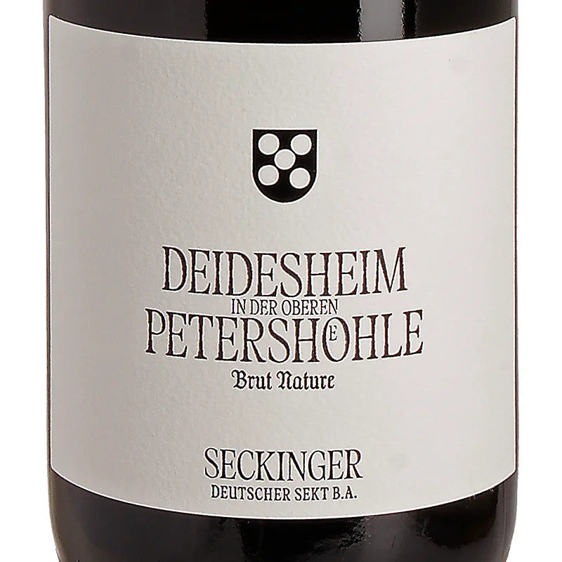 Seckinger DEIDESHEIM PETERSHÖHLE Riesling Sekt Brut Nature 2016 label
