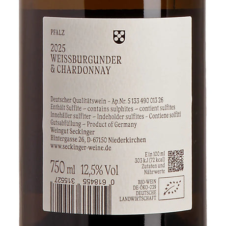 Seckinger Pfalz Weißburgunder-Chardonnay 2025 Back