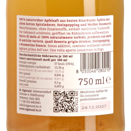 Sigmund - Schwarzielhof Natur-Apfelsaft Alte Sorten Back