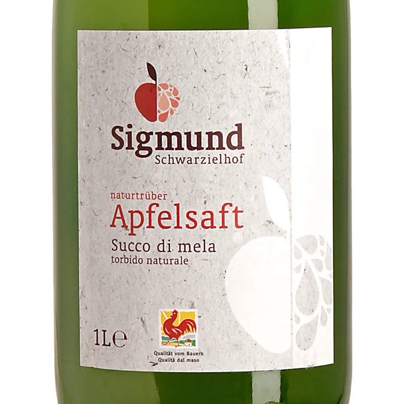 Sigmund - Schwarzielhof Apfelsaft Naturtrüb 1 Liter Label
