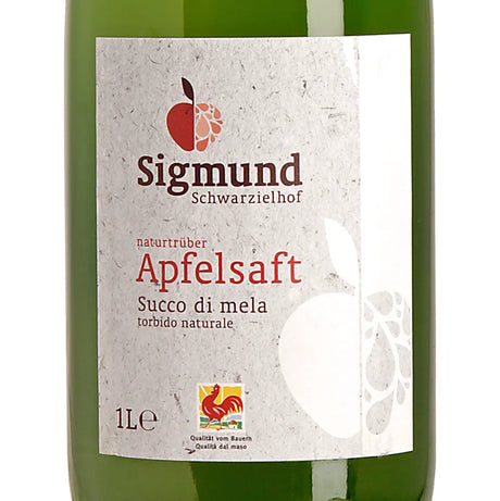 Sigmund - Schwarzielhof Apfelsaft Naturtrüb 1 Liter Label