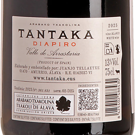 Tantaka Diapiro D.O. Arabako Txakolina 2025 Back