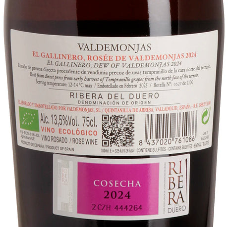 Valdemonjas El Gallinero Rosée de Valdemonja 2024 Rück