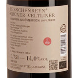 Herbert Zillinger HIRSCHENREYN Grüner Veltliner 2024 Back