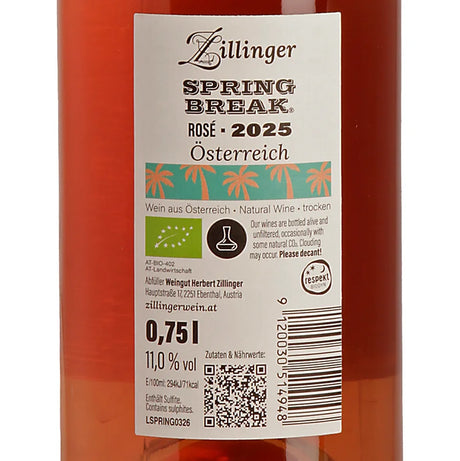 Herbert Zillinger Spring Break Rosé 2025 Back
