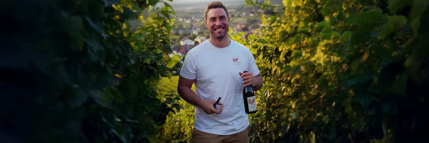 Philipp Reiß im Weinberg