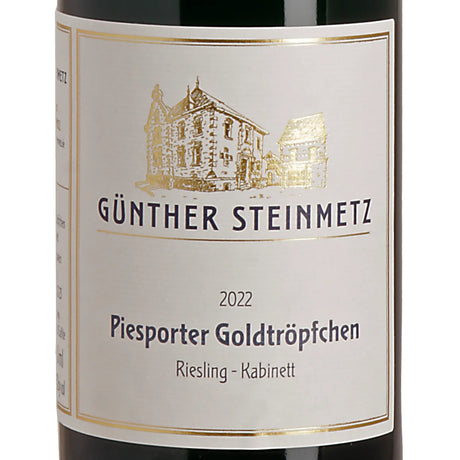 Günther Steinmetz PIESPORTER GOLDTRÖPFCHEN Riesling Kabinett fruchtsüß 2022 label